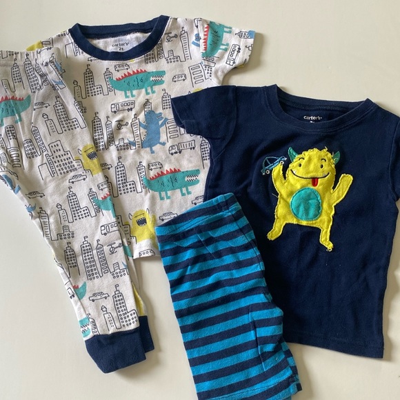 Carters 2T Monster Pajama Set - Picture 1 of 5